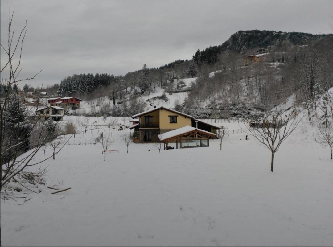 Chalet Con Piscina Climatizada En La Naturaleza Areatza Bagian luar foto